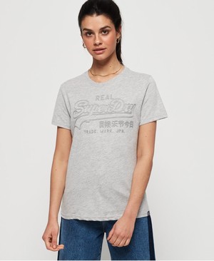 Superdry Vintage Logo Tonal Női Pólók Szürke | GXBJS2837